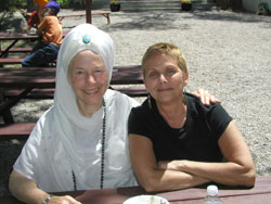 Har Nal Kaur and a local nurse